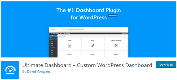 Screenshot of ultimate dashboard from wordpress.org
