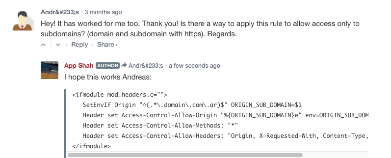 Access-Control-Allow-Origin on Subdomains