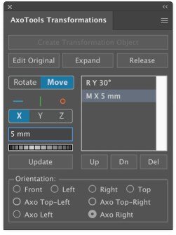 Transformations panel