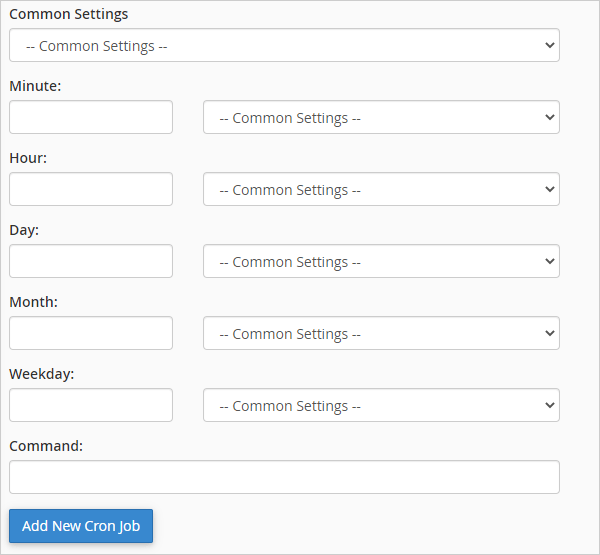 Cron - Common Settings