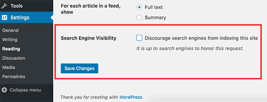 Search engine visibility