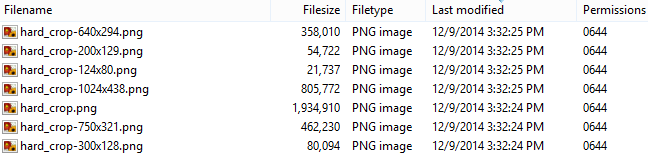 wordpress image sizes